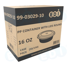 Case picture for 99-03029-10 WP - PP FOOD CONTAINER WITH LIDS ROUND 16 OZ (50/150)