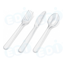 002-38386-01 RP - EDI Clear Plastic Cutlery - 96 pcs,
Assorted