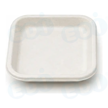 99-02964-10 WP - BAGASSE PLATE SQUARE 6'' (125/500)