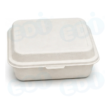 99-02968-10 WP - BAGASSE HINGED CONTAINER 8'' X 8'' (100/200)