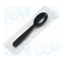 99-02996-10 WP - PS HEAVY DUTY SPOON BLACK INDIV. WRAPPED (1/1000)
