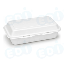 99-03017-10 WP - PP CLAMSHELL CONTAINER 9" X 6" WHITE (50/150) MOQ 50 cases
