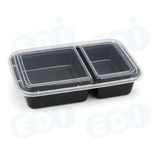 99-03036-10 WP - PP FOOD CONTAINER WITH LIDS RECT 32 OZ 2-COMP (50/150)