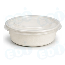 99-03066-10 WP - Corn Starch Round Bowl with lids - 400 ml