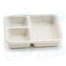 99-03086-10 WP - Corn Starch Three Compartments Box - 950 ML
