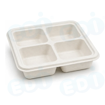 99-03087-10 WP - Corn Starch Four Compartments Box - 1050 ML