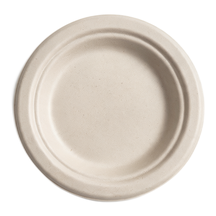 99-02956-10 WP - BAGASSE PLATE ROUND 6'' (125/1000)